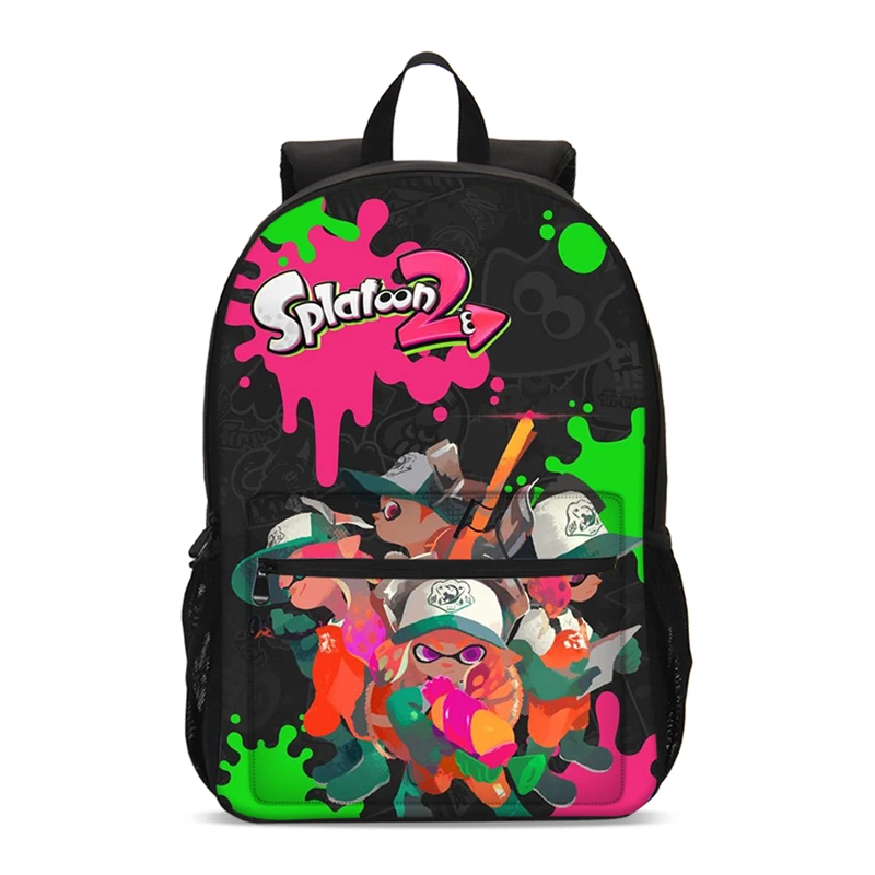 С рисунком персонажей из мультфильмов для мальчиков, плавательная одежда с рисунком «Mochila Splatoon 2 студенческий ранец, рюкзак высокое качество долговечные девичьи школьная сумка ранец большой рюкзак