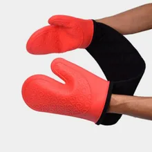 Силиконовые перчатки Кухня термостойкие перчатки Температура стойкие перчатки приготовление, Выпекание, барбекю печь перчатки Кухня аксессуары