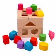 Новое поступление 1 шт. Экологичные Развивающие деревянные игрушки для малышей Детские многофункциональные деревянные кубики для раннего обучения цветные Обучающие подарки для детей