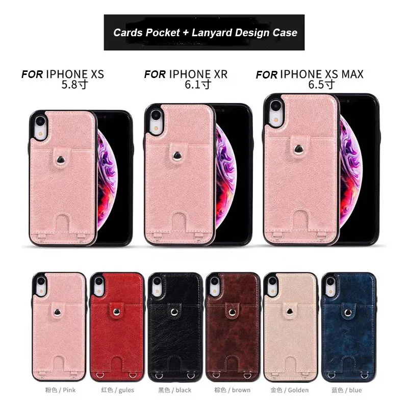 Сумка через плечо кожаный чехол кошелек для iPhone 11 Pro Max 10 X XR XS 6 6s 7 8 Plus Samsung S20 Ultra S8 S9
