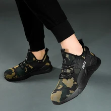 Летняя мужская Рабочая безопасная обувь для мужчин; дышащая обувь; легкая неразрывная обувь; туфли со стальным носком; женские кроссовки для мужчин