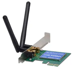 SOONHUA мини беспроводная сетевая карта LAN 802.11n WiFi PCI-E сетевой адаптер 300 Мбит/с платы LAN с антеннами для настольного ПК