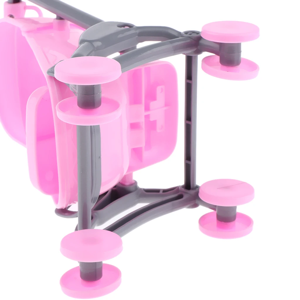 Mini Baby Doll Stroller Trolle Toy Simulation Push Cart Pushchair Children Role Playing Game for Dollhouse Nursery Furniture Toy