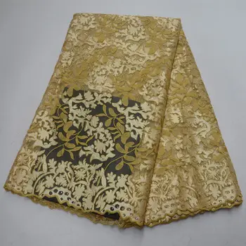 

Wholesale African french lace fabrics nigerian embroidery african french lace fabric for wedding party -HL30