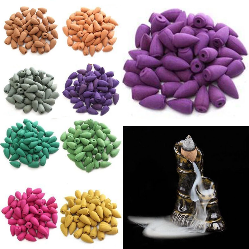 

10/20/30/50PCS Natural Backflow Buddha Cone Incense Indoor Pagoda Jasmine Tower Bullet Sandalwood Agilawood Incenses Fragrant @3