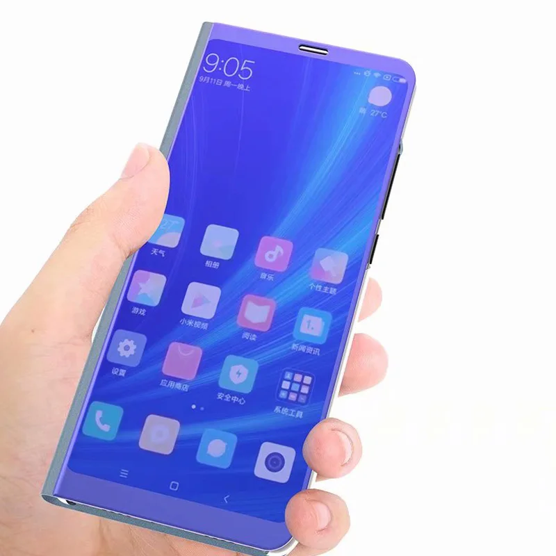 Чехол для смартфона OPPO F7 кожаный жесткий чехол с откидной крышкой и зеркальным