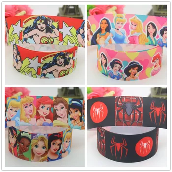

DHK 1.5'' Free shipping wonder woman princess spider printed grosgrain ribbon hairbow headwear decoration OEM 38mm S683