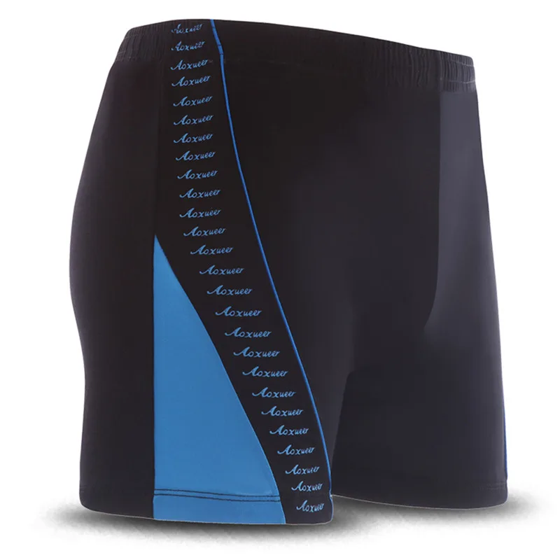Качественные водонепроницаемые быстросохнущие мужские плавки для плавания, плавки, шорты, мужские купальные костюмы, мужские плавки XXXL - Цвет: lake blue