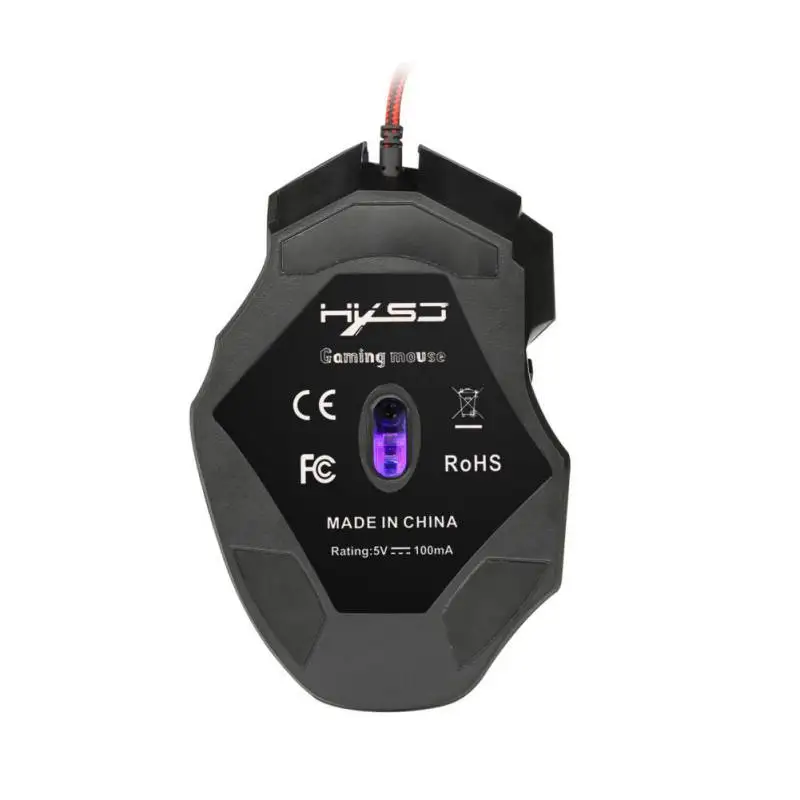 H300 5500 dpi Регулируемая Профессиональная USB Проводная оптическая 7 кнопок игровая мышь 7 цветов дыхательных огней для ноутбука Настольный ПК