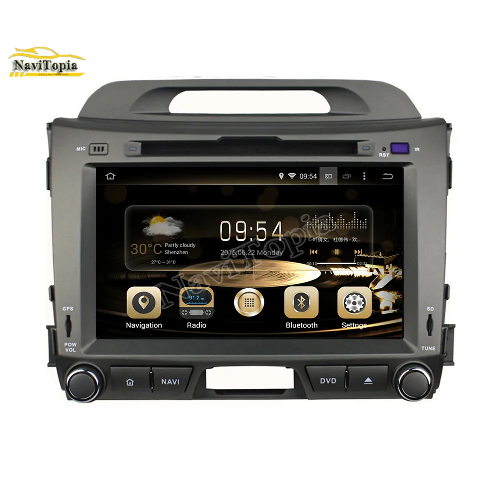 NAVITOPIA 4 Гб ОЗУ 32 ПЗУ Восьмиядерный Android 9 0 автомобильный DVD GPS навигатор для Kia Sportage