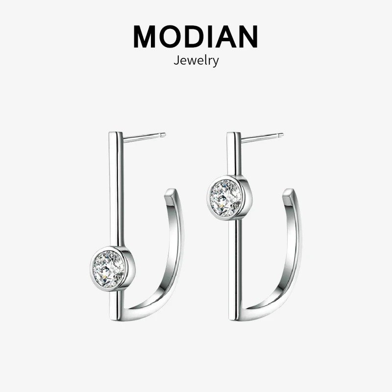 MODIAN серьги-кольца для женщин, серьги из стерлингового серебра 925 пробы, модные обручи, 925 серебро, корейские ювелирные изделия для ушей, обручальные ювелирные изделия