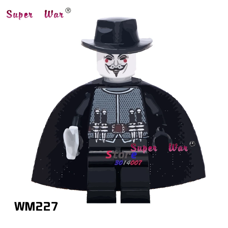 

1PCS model building blocks action figures starwars superheroes Guy Fawkes house hobby learning Dolls diy toys for children gift