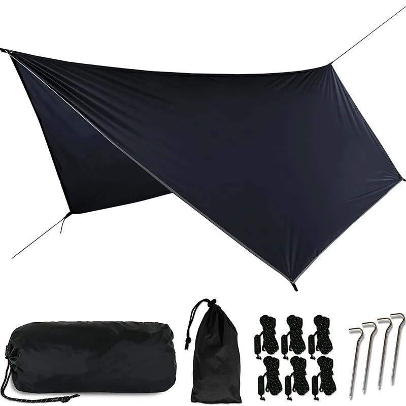 

Outdoor Multifunctional Camping Awning Portable Ultralight PU Waterproof Tarp Shelter tent for hammock 3.6*2.8m