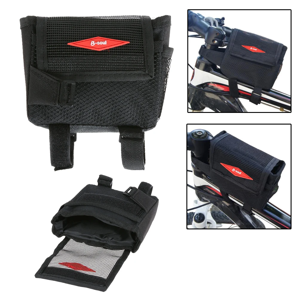 Top 0.5L Mini MTB Road Bike Bicycle Top Tube Mounted Bag 3 Adjustable Adhesive Tapes Storage Mesh Pouch Bag with Rainproof Cap 0 Top 0.5L Mini MTB Road Bike Bicycle Top Tube Mounted Bag 3 Adjustable Adhesive Tapes Storage Mesh Pouch Bag with Rainproof Cap 0