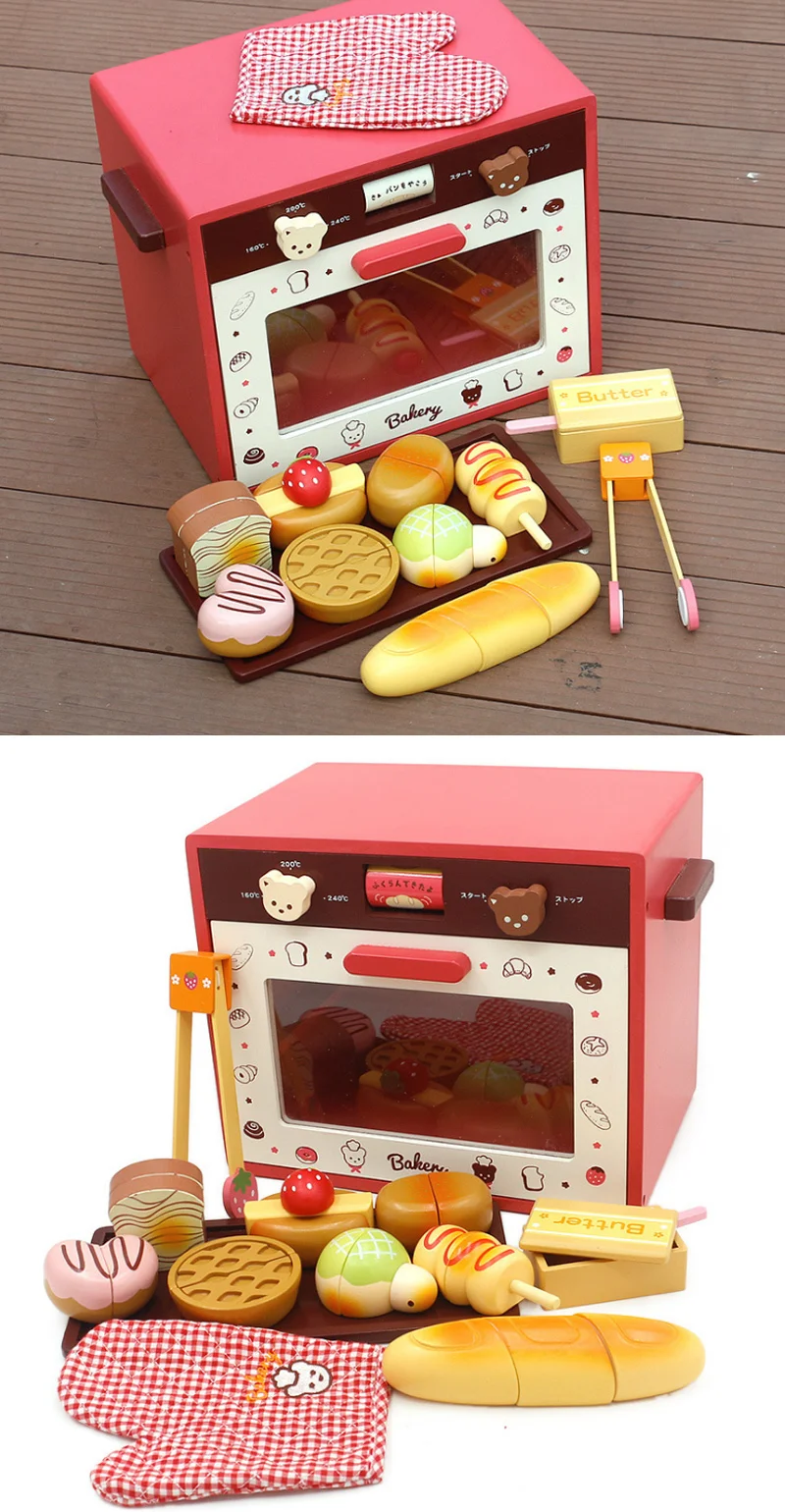 1 Набор, деревянная игрушка, ролевые игры, игрушка для моделирования, магнитная микроволновая печь, деревянная кухонная еда, детская игрушка для младенцев, еда, подарок на день рождения, D141