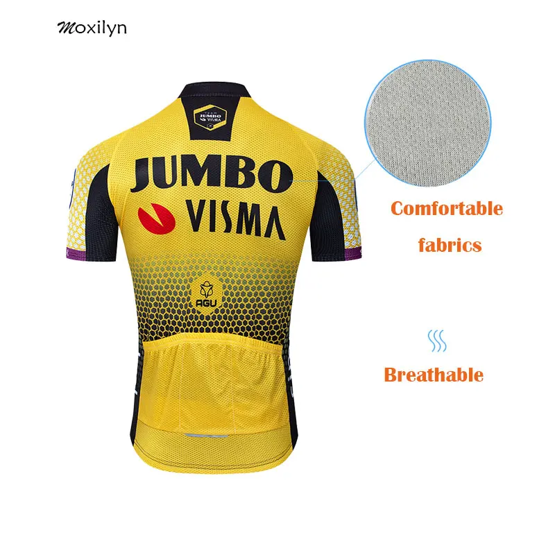 Moxilyn Pro Team JUMBO VISMA Велоспорт Джерси 9D набор велошорт Ropa Maillot велосипедная одежда для