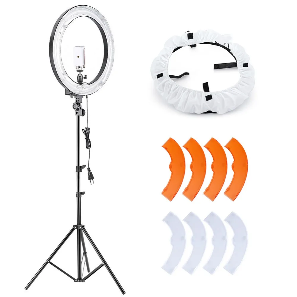 Neewer Camera Photo Video Lighting Kit:18 Inches 75W 5500K Fluorescent Ring Light, Light Stand,Diffuser,Mini Ball Head Neewer Camera Photo Video Lighting Kit:18 Inches 75W 5500K Fluorescent Ring Light, Light Stand,Diffuser,Mini Ball Head