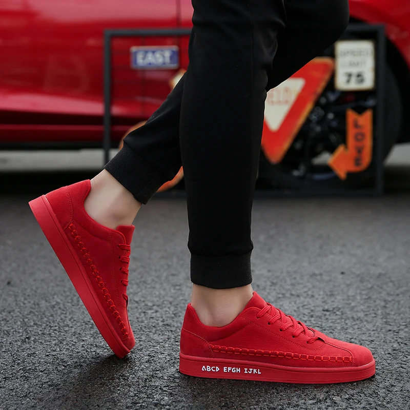 

Men's shoes Unisex Solid red tide sneakes New breathable and Comfortable Casual Shoes Lover shoes Tenis masculino adulto Zapato