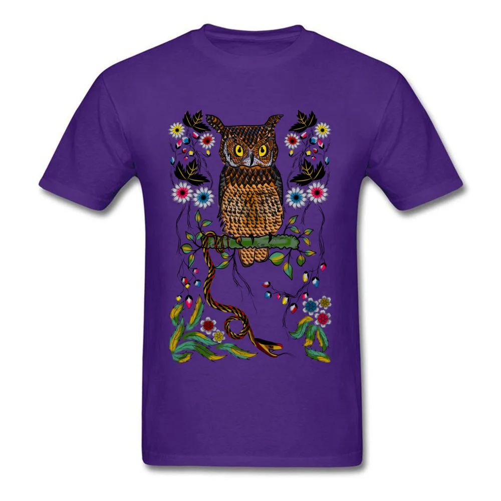 Vibrant Jungle Owl and Snake_purple