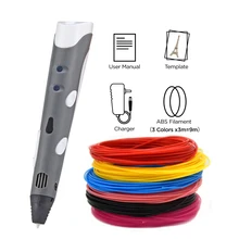 

First Generation 3D Pen with100~250V 2A Adapter and 3 Packs of 3 Meters ABS Filament (Random Colors) the Best Gift for Kids