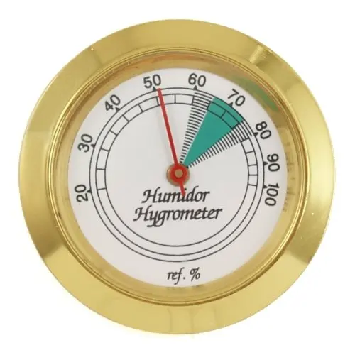 

Medium Round Analog Hygrometer Humidity Gauge Humidor Cigar Accessories