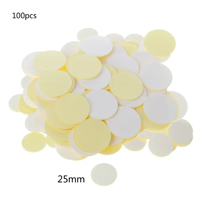 100 шт прозрачные невидимые круглые двухсторонние Силиконовые самоклеющиеся наклейки "точки" - Цвет: 25mm