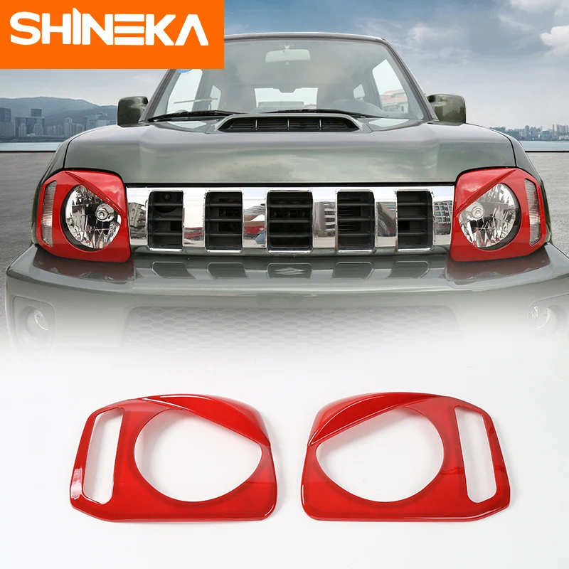 SHINEKA Автомобильная наклейка s для Suzuki Jimny 2007- ABS автомобильный передний противотуманный светильник, головной светильник, защитная крышка, наклейка для Suzuki Jimny