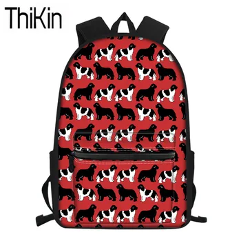 

THIKIN Kids Bag for School Newfoundland Dog Printing School Bags Children Shoulder Backpack Teenagers Laptop Bags Girls Book Bag