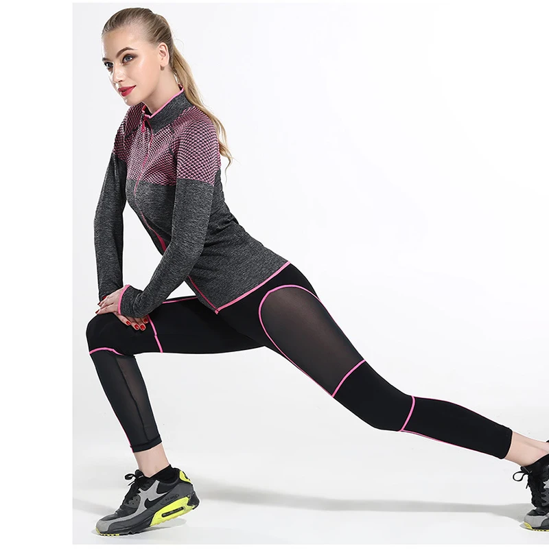 

2018 New sport suit women yoga wear women sports wear for women gym sweat sweat quick dry slimming three-piece yoga set