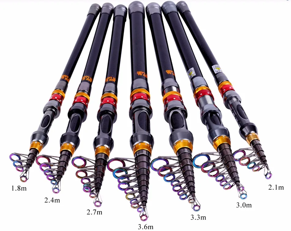 Vara de Pesca Telescópica em Branco Hastes de Fiação Equipamento de Pesca Vara de Mar Sougayilang Carbono m Portátil Pesca Mão Peixe 99% 1.8 M-3.6 8 Cheap Varas de pescar