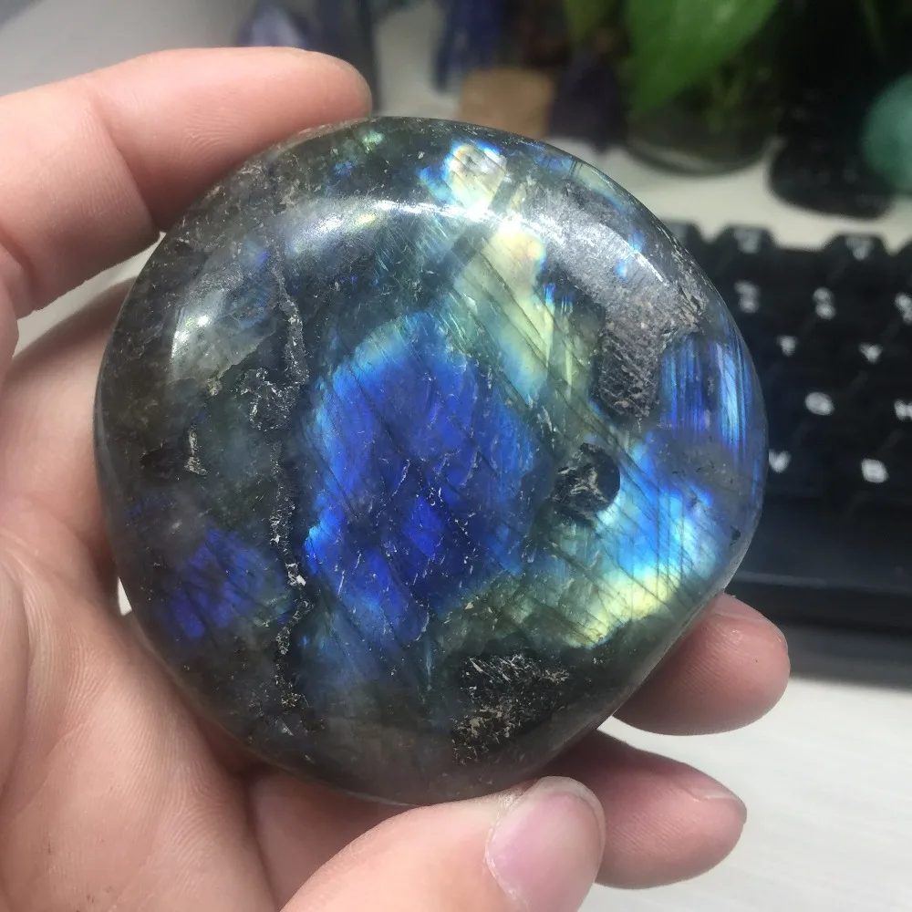 

Unmatched Natural Labradorite Stones 150g Blue Light Feldspar Golden Labrador Moonstone Hecatolite Mineral Specimen #BH1307