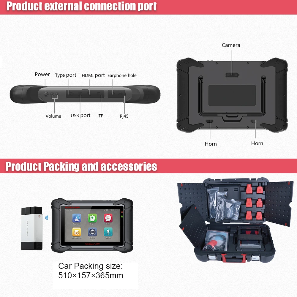 EUCLEIA S8M Bluetooth полная система OBD2 сканер ABS SRS TPS EPB сброс масла OBD2 автомобильный сканер PK MS906 автомобильный диагностический инструмент