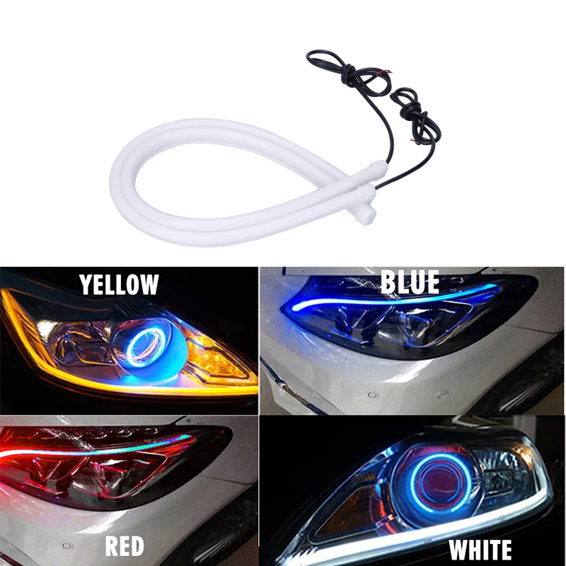 

HLXG Car Light 12V DRL Led Night Daytime Running Lights Flexible Strip 30CM 45CM 60CM For Universal Car Automotivo Bus Coche