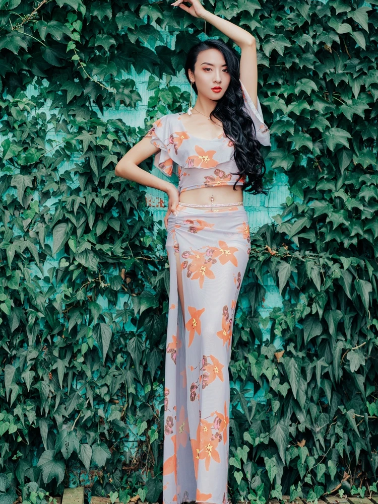 skirt M 97cm L 98cm Одежда для занятий танцами живота, новинка, костюм для танца живота, женский сексуальный костюм для восточных танцев - Цвет: skirt M 97cm L 98cm