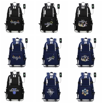 

New Game Kingdom Hearts School Backpack Student Bookbag Cartton Kids Teens Travel Shoulder Laptop Bags Gift