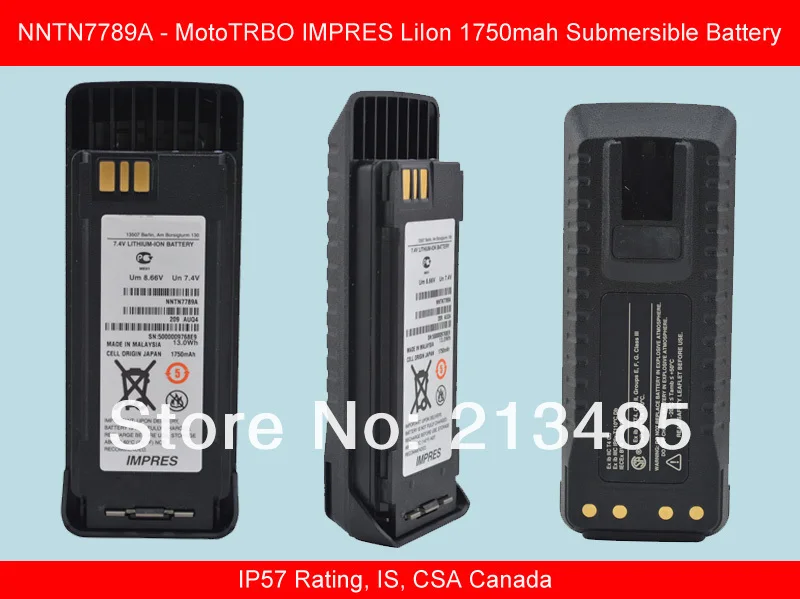 Оригинальный nntn7789a mototrbo impres Li-Ion 1750 мАч погружной Батарея-ip57 рейтинг, csa Канада для Motorola xpr6000 xpr6580