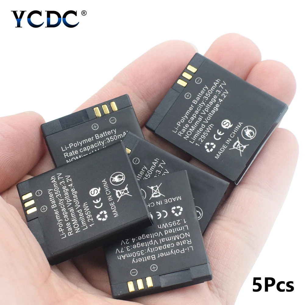 Promotion New 5pcs 350mAh 3.7V Rechargeable Lithium Polymer Li-polymer Battery GT08 Smart Watch Battery Replacement