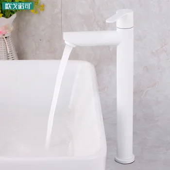 

Only ship to Brazil White color bathroom basin faucet tap single cold 304 stainless steel