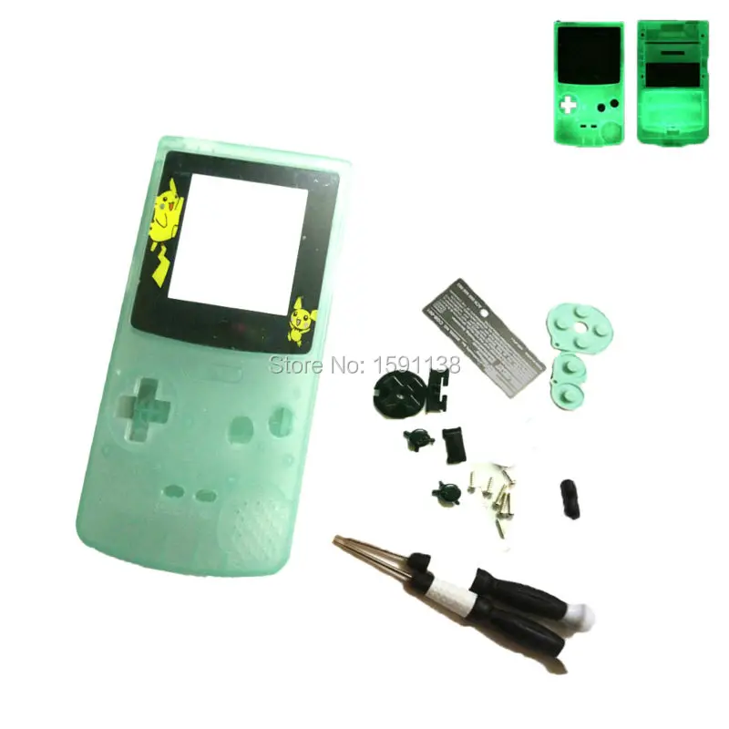 Новое поступление световой Корпус оболочки флуоресцентный зеленый чехол для Gameboy Цвет W/ограниченное мультфильм игра Цвет Boy Advance объектива