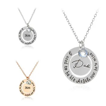 

Letter Dad&Mom Necklace Fashion Alloy Pendant Charms For Mother/Father'S Gift 24pcs/lot