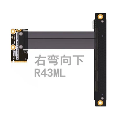 Cable Length: 10CM, Color: R43UL Sukvas M2 Sukvas STX Motherboard Graphics Card Extension Cord to PCIE x16 M.2 90 Degree Angle Card to 16x PCI-e Extender