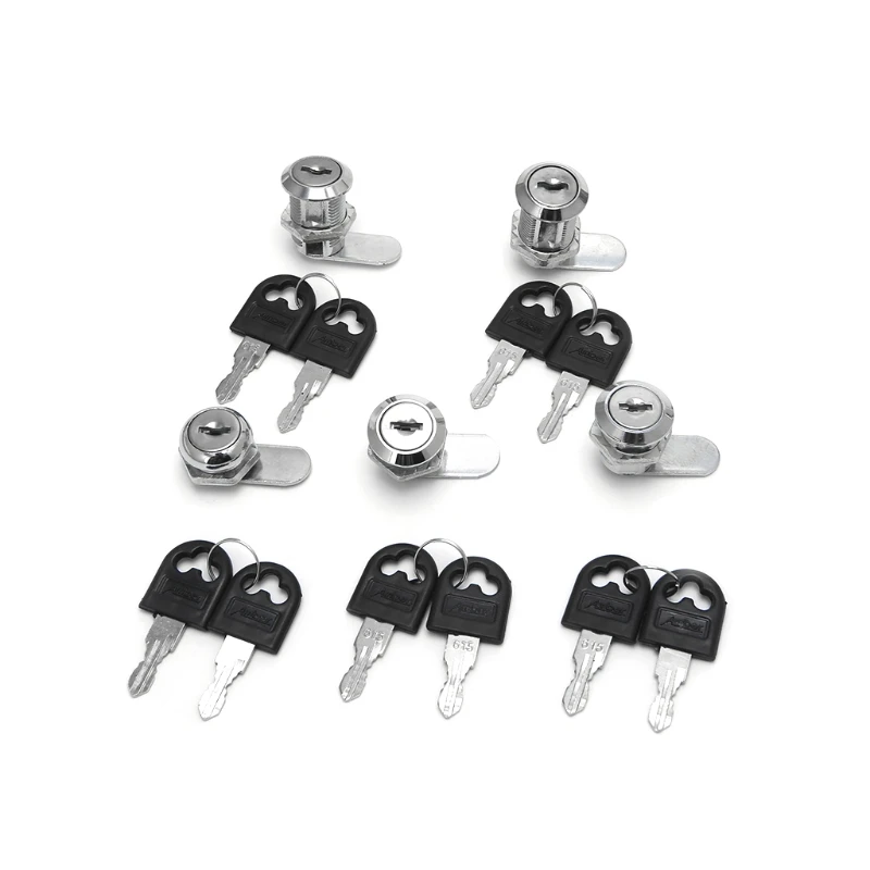 

10-30mm Cam Lock Filing Cabinet Post Mailbox Drawer Cupboard Locker 2 Key