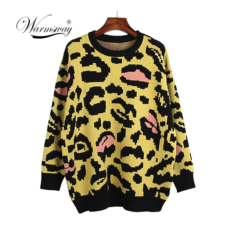 Buy Multicolor Elegant Preppy Leopard Round Neck
