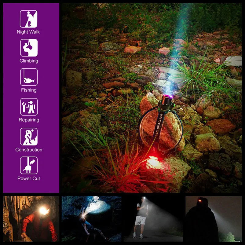 10000LM XM-L Bike light T6 LED rechargeable Headlamp Tactical Headlight Flashlight Head Lamp light led bike night Cycling #4S03 (7)