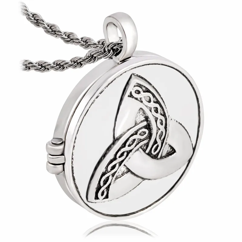 Weave & Trinity Knot Necklace Irish Made Photo Box Locket Necklaceknot