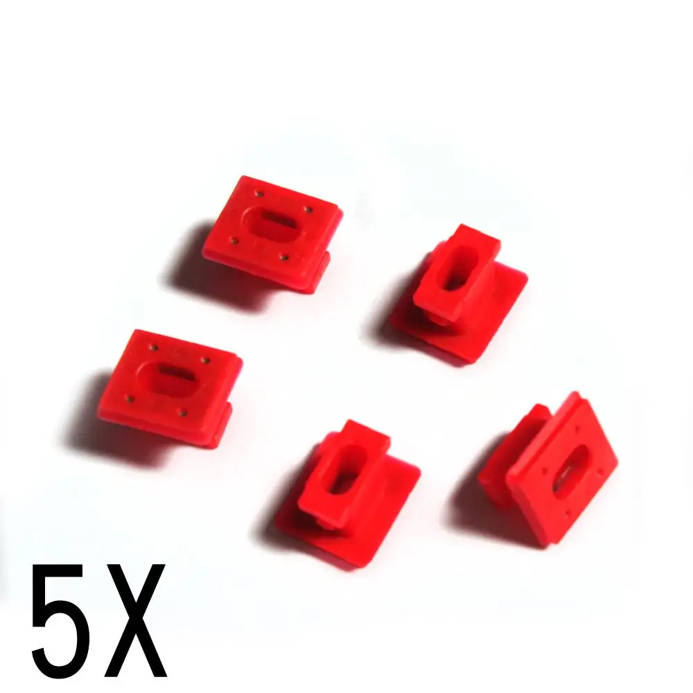5PCS/Lot Red nylon Moulding Insert Fastener Clips Dashboard Decoration