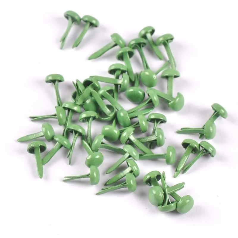 Description Picture 5 of item100PCs Mixed Pastel Round Brads Scrapbooking Embellishment Fastener Brads Metal Crafts For shoes Decoration 5X10mm CP1114