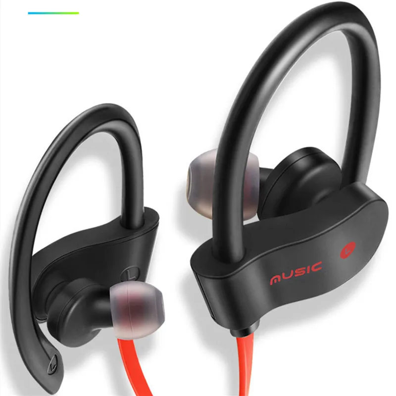 

H5 Bluetooth Earphone Sport Running with Microphone Neckband Free Answer Control Ear Hook for Xiaomi Huawei Phone