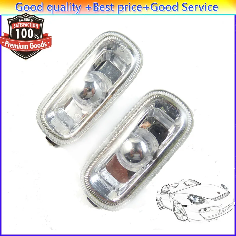 2pcs Sedan Clear Side Marker Light Cover Signal Light Pair For Audi A4