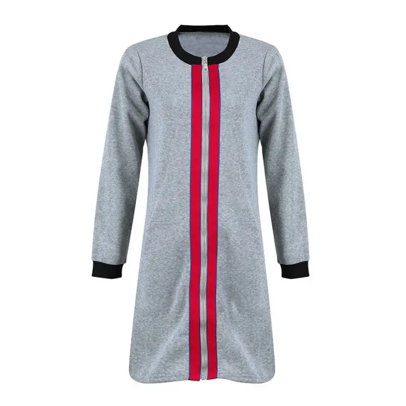 Women Hooded Jacket Hoodie Autumn Winter Coat Side Zipper